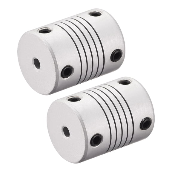 3mm to 4mm Aluminum Alloy Shaft Coupling Flexible Coupler Motor Connector Joint L25xD19 2pcs