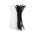 thumbnail image 1 of 3mm x 150mm Auto Wire Push Cable Zip Tie Organizer White Black 100 Pcs, 1 of 4