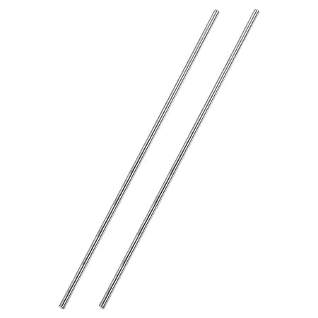 3mm x 300mm 304 Stainless Steel Solid Round Rod for DIY Craft - 2Pcs