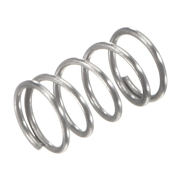 3mmx0.3mmx5mm 304 Stainless Steel Compression Spring 2N Load Capacity, 30pcs