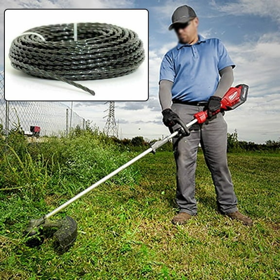 3mmx15m Mowing Nylon Grass Trimmer Rope Brush Cutter Strimmer Line Mowing Wire Lawn Mower Accessory Heavy Duty Trimmer Line