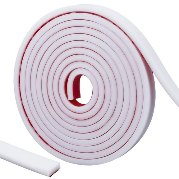 3ms 9.8ft x 0.6inch Peel and Stick Trim White Self-Adhesive Soft Decorative Strip Wall Molding Trim for Walls Chair Rail Panel Moulding for Home Decor Tile Edge Door Mirror Frame