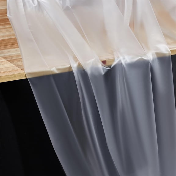 3ms TPU Soft Waterproof Fabric for Raincoat Bag Translucent Table Cloth Outdoor Protector Sewing Patchwork DIY WhiteSmoke 137x0.01cm