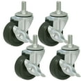 thumbnail image 1 of 3ox 4 Pack 3 inch Rubber Casters with Threaded Stem for Wire Shelving Rack, 1 of 4