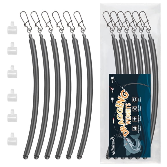 3oz Catfish Dragging Weights Drift Rig Bottom Fishing Sinkers for River Drifting Trolling 6PCS