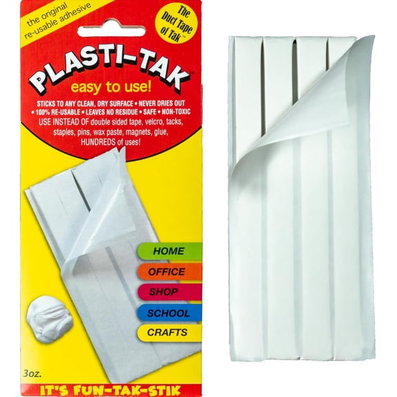 3oz Reusable Repositionable Museum & Gallery Quality Adhesive Putty, Won't Dry Out