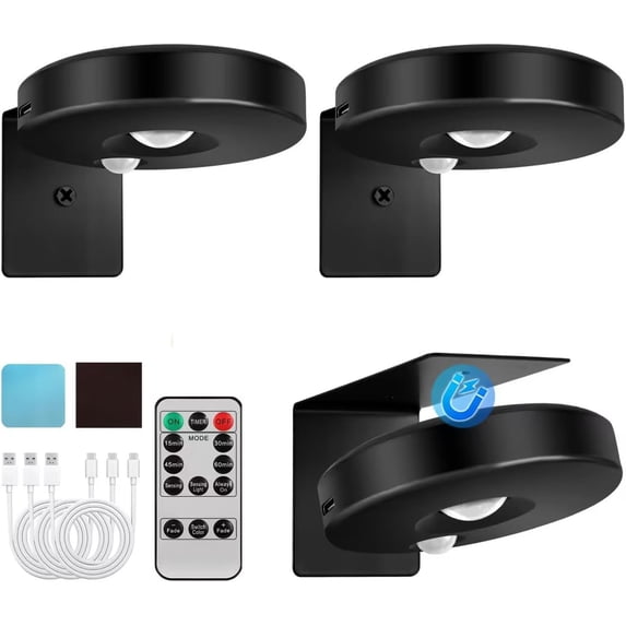 3pack Battery Picture Lights for Wall ,Painting Light Rechargeable with ...