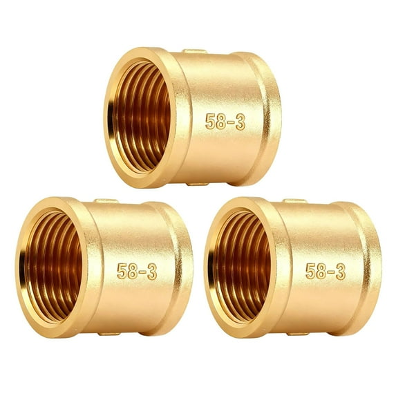 3pack Brass Pipe Adapters 1 Inch Size for Hot and Cold Water Systems ...