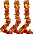 thumbnail image 1 of 3pack Fall Garland Maple Leaf Garland 5.9Ft/Piece Fall Maple Leaves Garland Hanging Vine Garlands Artificial Fall Autumn Foliage Garland Thanksgiving Christmas Decor (3, Fall), 1 of 5