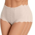 thumbnail image 1 of 3-Pack Women's High-Waisted Tummy Control Underwear - Seamless Comfort for All-Day Wear, 3 Skin, Size 3XL, 1 of 7