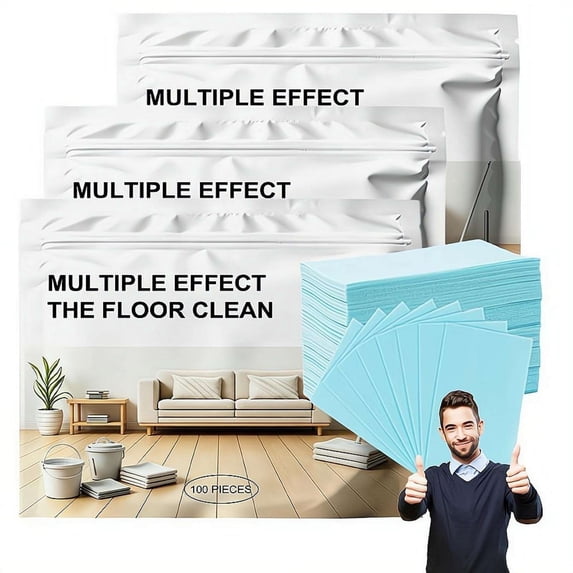 3pack Multi-Effect Floor Cleaner Tablets, Concentrated Dissolvable Cleaning Sheets for Hardwood Tile Laminate, Spring Cleaning Essential