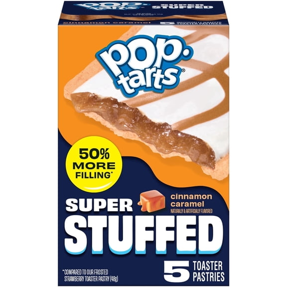 (3pack) Pop-Tarts Super Stuffed Cinnamon Caramel Toaster Pastries, Walmart Exclusive, 50% More Filling, Shelf-Stable, 10.9 oz (5 Count)