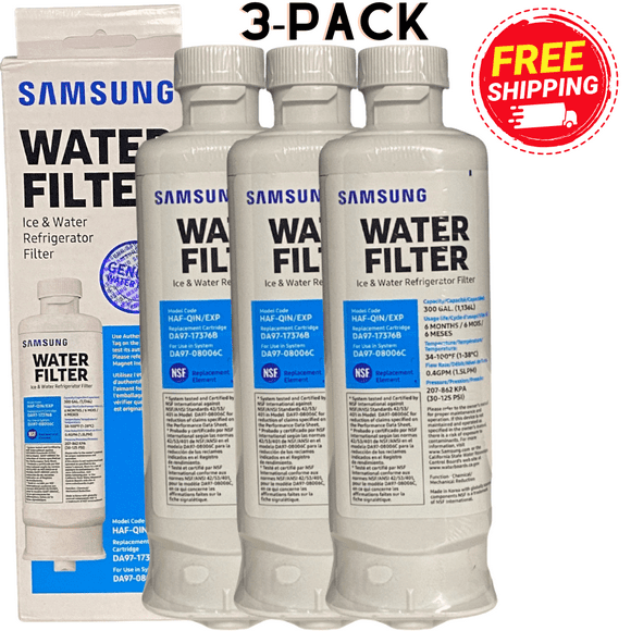 3pack Replacement for DA97-17376B HAF-QIN/EXP Refrigerator Water Filter, 300 gallons