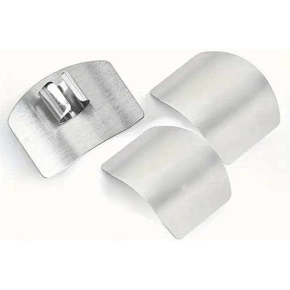 3pack Stainless Steel Finger Guard  Safe Cutting Protector for Kitchen Chefs | Adjustable Finger Shield for Chopping, Slicing & Dicing | Anti-Cut Cooking Safety Tool