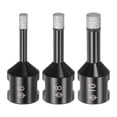 thumbnail image 1 of 3packs Diamond Core Drill Bit Set 6/8/10mm for Porcelain Tile Ceramic, Black, 1 of 6