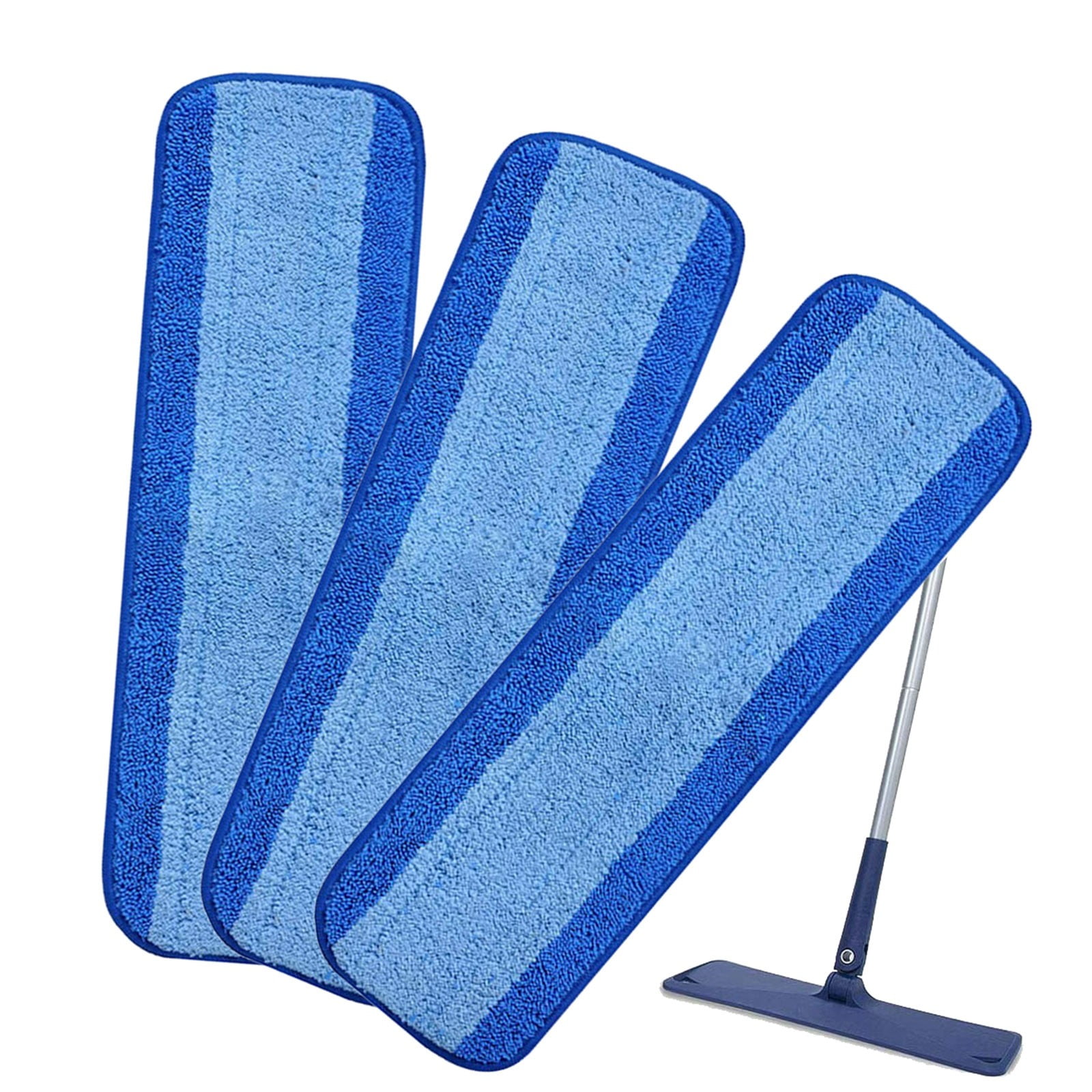 3packs Microfiber Mop Cleaning Pad Pad Dry And Wet Use Flat Mop Cloth