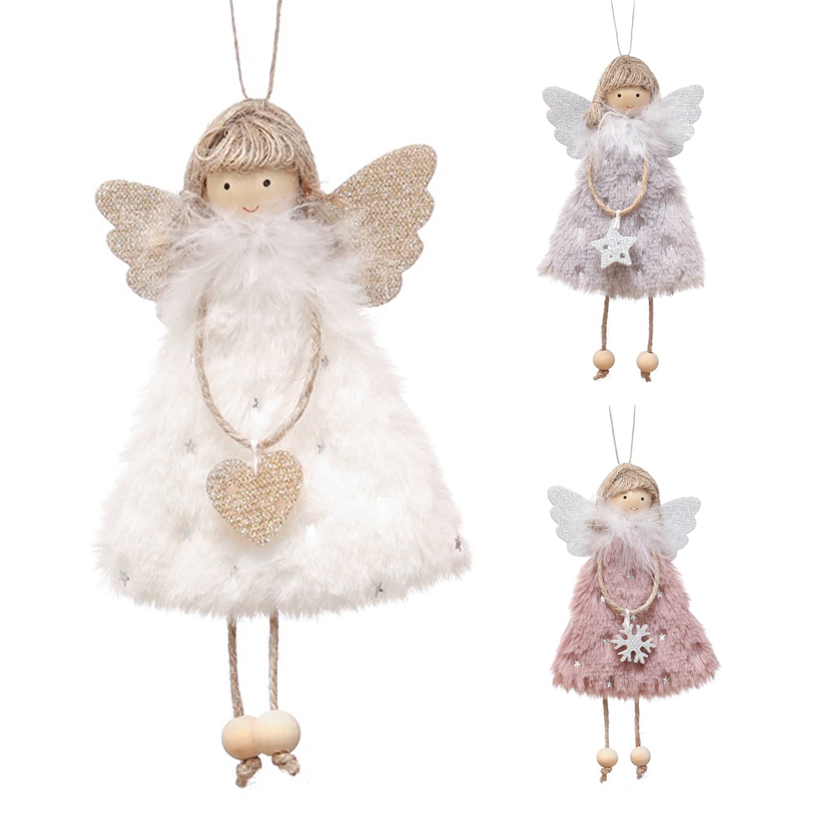 3packs christmas angel ornaments cute baby doll christmas tree