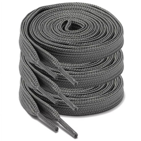 3pair 3/8" Double Layer Flat Athletic Shoe Laces Strings for Sneakers 24-72 Inch