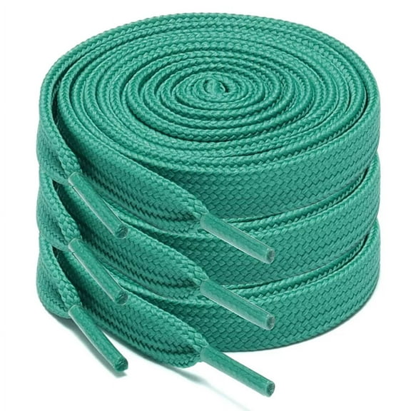 3pair 3/8" Double Layer Flat Athletic Shoe Laces Strings for Sneakers 24-72 Inch