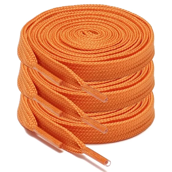 3pair 3/8" Double Layer Flat Athletic Shoe Laces Strings for Sneakers 24-72 Inch