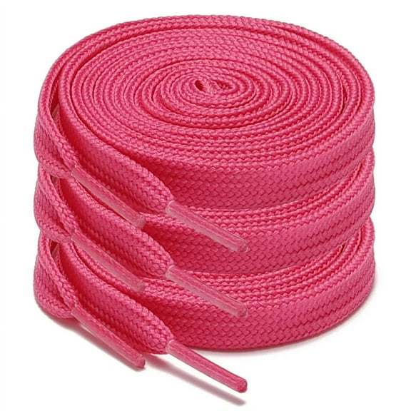 3pair 3/8" Double Layer Flat Athletic Shoe Laces Strings for Sneakers 24-72 Inch