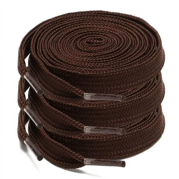 3pair 3/8" Double Layer Flat Athletic Shoe Laces Strings for Sneakers 24-72 Inch