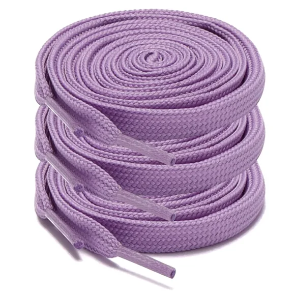 3pair 3/8" Double Layer Flat Athletic Shoe Laces Strings for Sneakers 24-72 Inch
