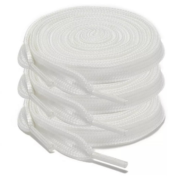 3pair 3/8" Double Layer Flat Athletic Shoe Laces Strings for Sneakers 24-72 Inch