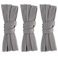 thumbnail image 1 of 3pair Double Layers Flat Shoe Laces Strings Dark Gray for Sneakers 36 45 48 Inch, 1 of 7