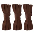 thumbnail image 1 of 3pair Double Layers Flat Shoelaces Brown for Sneakers Boots 24 36 45 54 63 Inch, 1 of 7