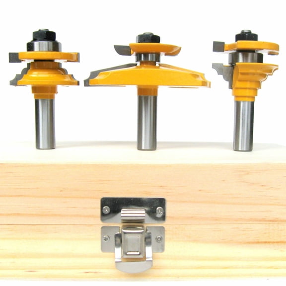 3pc 1/2" SH 12 Raised Panel /Backcutter & Classical R&S Router Bit Set S