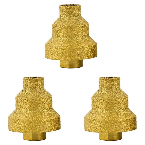 3pc 20-35-50mm Chamfer Drill Bit Angle Grinder Saw M10 Thread for Enlarge Marble Tile Masonry Concrete Porcelain