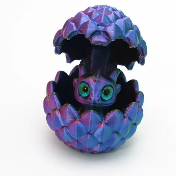 3pc 3D Printed Dragon Egg Craft Figurine Gift Trendy Toy With Creative Collectible Animal Jointed Plaything Decoration Or Gifts