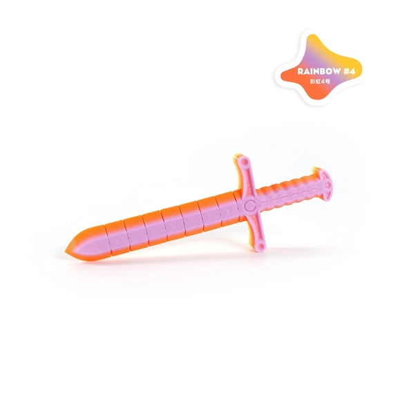 3pc 3D Printed Mini Sword Knife Retractable Gravity Sword Scalable Decompression Funny Toys Cos Props Stress Relief Decor Crafts