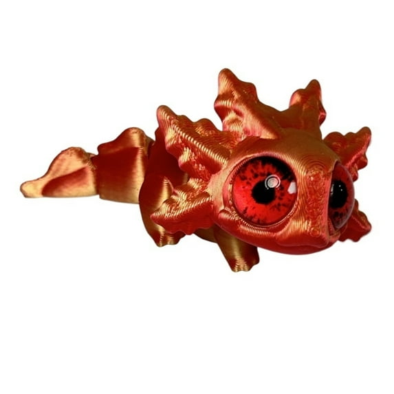 3pc 3D Printing Salamander Figures Animal Multi-Joint Movable Simulation Eyes Home Accessories Gift Living Room Decoration