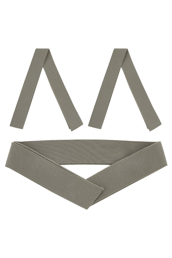 3pc 3Pcs 37.4 Inch Long Celadon Stretch Rib Knit Collar Trim Fabric 1.2x1.4 Inch Wide Wistbands Neckline Collar Trim Polyester & Spandex Ribbing Fabric for Man Women Sweatshirt DIY Sewing