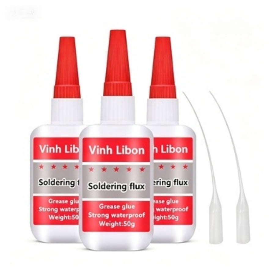 3pc 50ml High Strength Oily Welding Super Adhesive, Universal Clear Soldering Flux Repair Glue, Waterproof Quick Dry Glue for Leather, Ceramic and Multi-Material