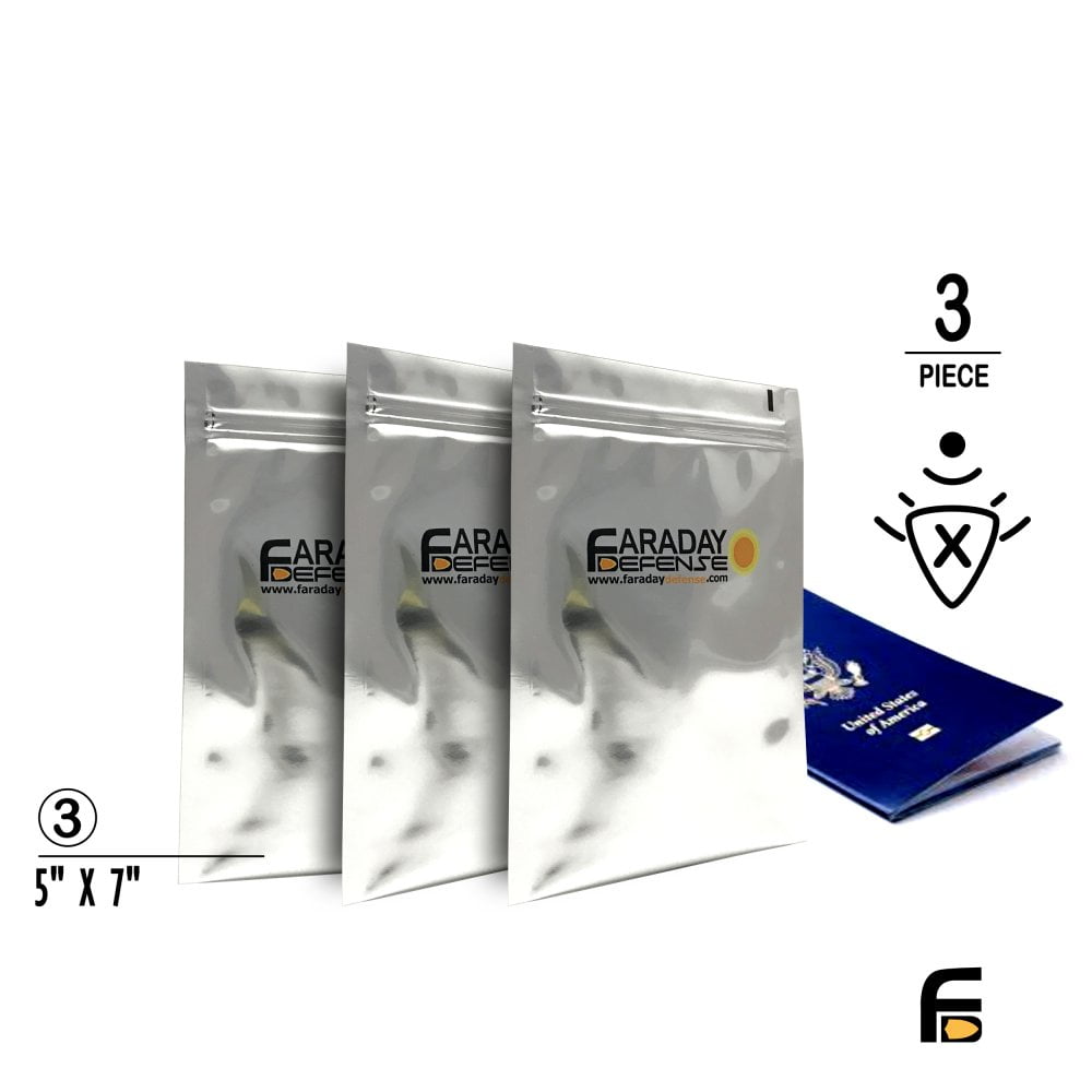 5pc Mega Kit NX3 Faraday Bags  Hacking and tracking protection
