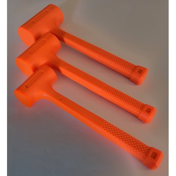 3pc ATE PRO DEAD BLOW HAMMER MALLET SET HI-VIZ NEON 2LB 3LB 4LB 32oz 48oz 64oz