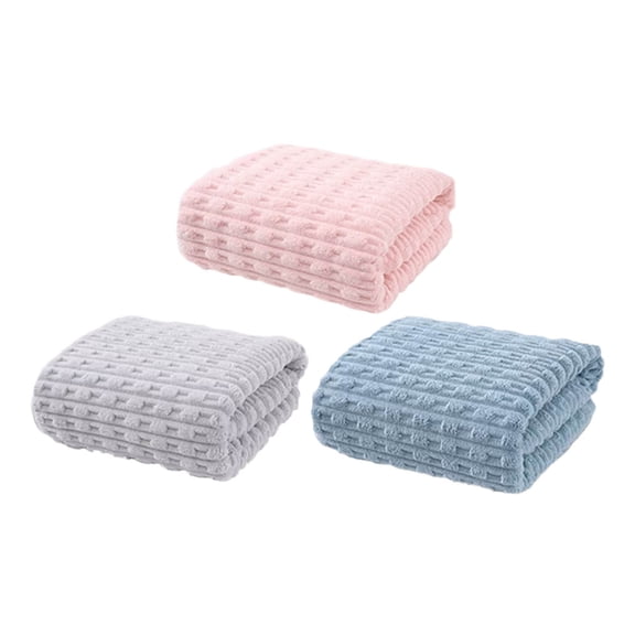 3pc Absorbent Velvet Towel-Colorful Striped Face Wash Towel- 's Household Soft Gift Towel