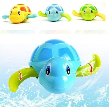 3pc Bath Swimming Turtle Toy for Baby Toddler, Wind Up Chain Bathing Water Toy, Swimming Bathtub Pool Cute Swimming Turtle Toys for Boys Girls.