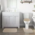 thumbnail image 1 of GHL Chenille 3 Piece Bath Rug Set with Contour Mat & Toilet Lid Cover, Rubber Backing, 1 of 5