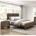thumbnail image 1 of 3pc Bedroom Set Queen Size Panel Bed and Two Nightstands Dark Walnut Finish Durable Furniture, 1 of 6