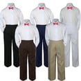 thumbnail image 1 of 3pc Boy Suit Set Coral Sunset Bow Tie Baby Toddler Kid Formal Shirt Pants S-7, 1 of 2
