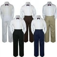 thumbnail image 1 of 3pc Boy Suit Set Eggplant Bow Tie Baby Toddler Kid Formal Shirt Pants S-7 Church, 1 of 2