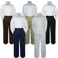 thumbnail image 1 of 3pc Boy Suit Set Lilac Lavender Bow Tie Baby Toddler Kid Formal Shirt Pants S-7, 1 of 2