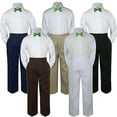 thumbnail image 1 of 3pc Boy Suit Set Lime Green Bow Tie Baby Toddler Kid Formal Shirt Pants S-7, 1 of 2