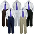 thumbnail image 1 of 3pc Boy Suit Set Purple Necktie Baby Toddler Kid Formal Shirt Pants S-7 Wedding, 1 of 2
