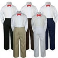 thumbnail image 1 of 3pc Boy Suit Set Red Christmas Bow Tie Baby Toddler Kid Formal Shirt Pants S-7, 1 of 2