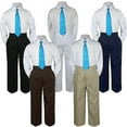 thumbnail image 1 of 3pc Boy Suit Set Turquoise Spa Necktie Baby Toddler Kid Formal Shirt Pants S-7, 1 of 2